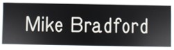 Nameplate-black w/white ltrs 2x8