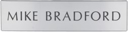 Nameplate/Wall Hldr,silver w/black ltrs 2x8