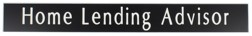 Home Lending Advisor Nameplate w/Desk Holder - Black Plastic (1x8)